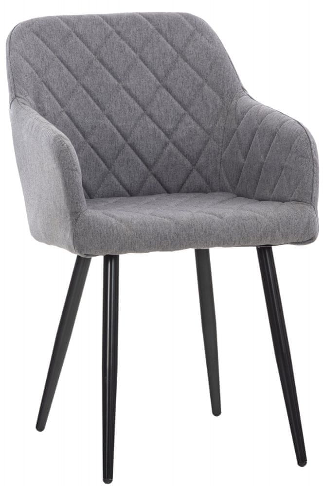 BHM Germany Jedálenská stolička Shila, textil, šedá